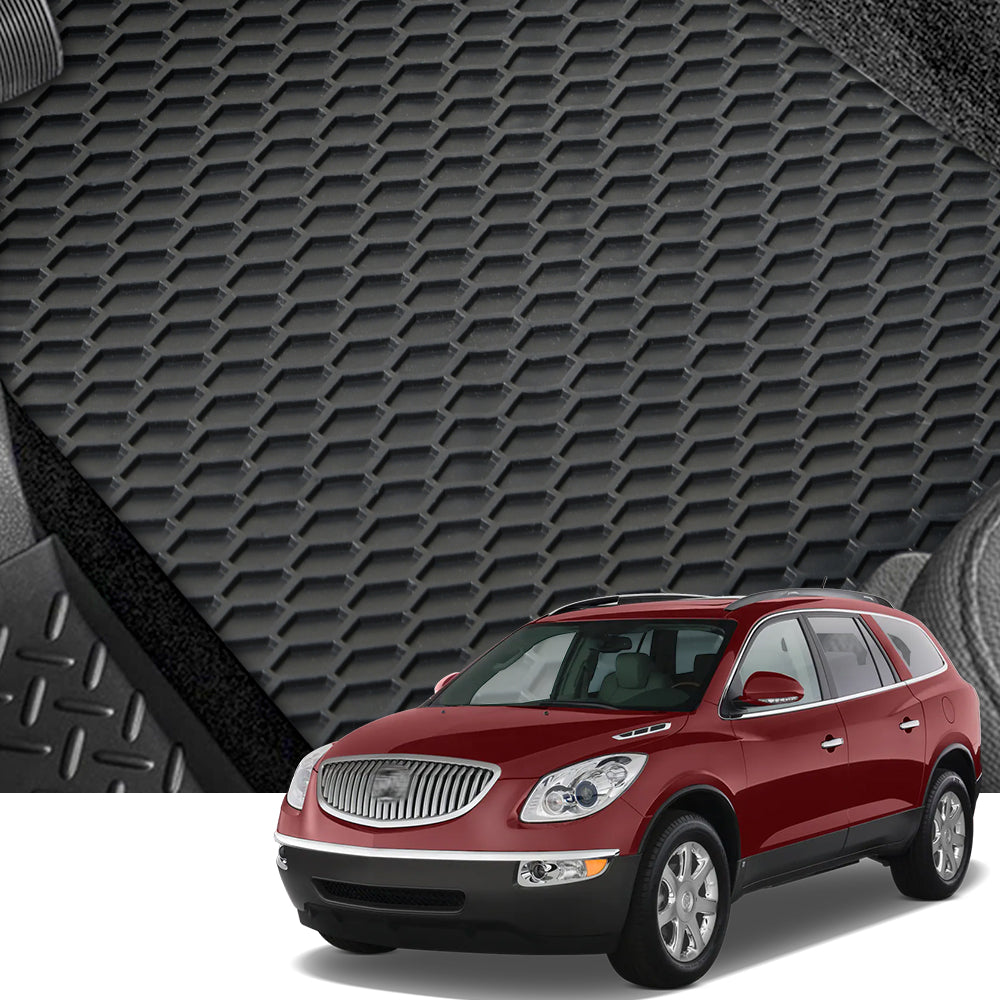 2008-2017 Buick Enclave All Weather Rubber Floor Mats 4PC - Black