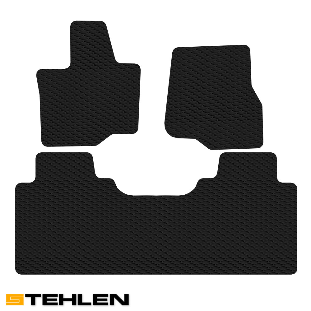 2015-2023 Ford F-150 Super Cab All Weather Floor Mats 3PC - Black