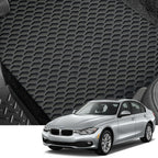 2012-2019 BMW 3 Series F30 All Weather Rubber Floor Mats 4PC - Black