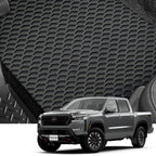 2022-2023 Nissan Frontier Crew Cab Rubber Floor Mats 3PC - Black