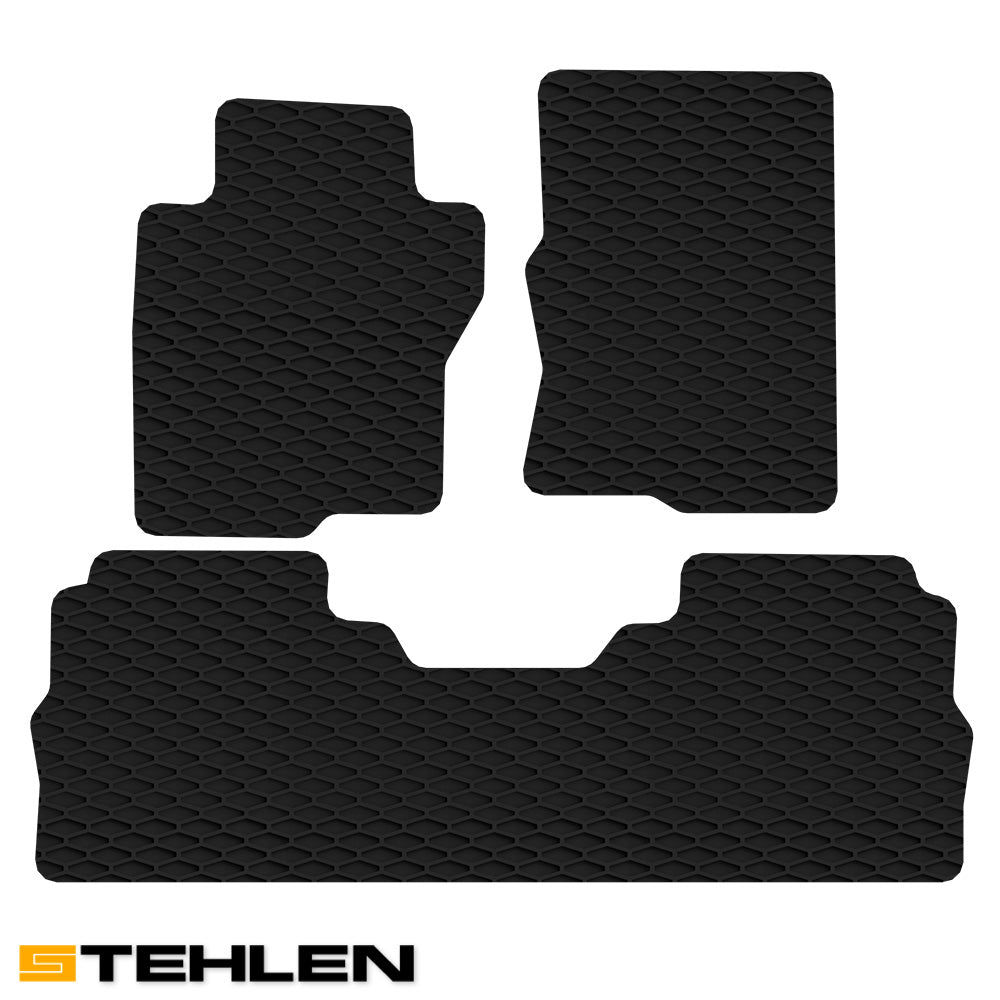 2022-2023 Nissan Frontier Crew Cab Rubber Floor Mats 3PC - Black
