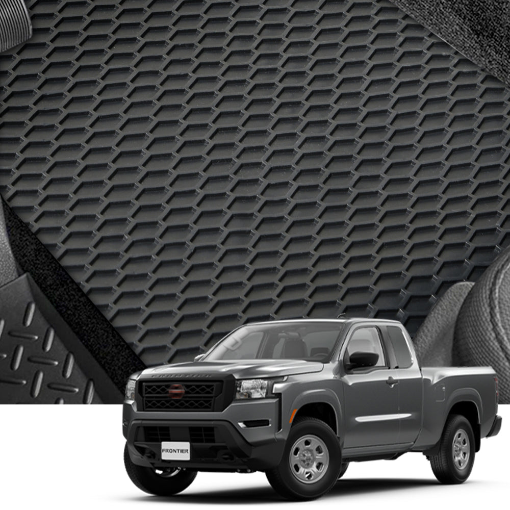 2022-2023 Nissan Frontier King Cab 3PC Rubber Floor Mats - Black