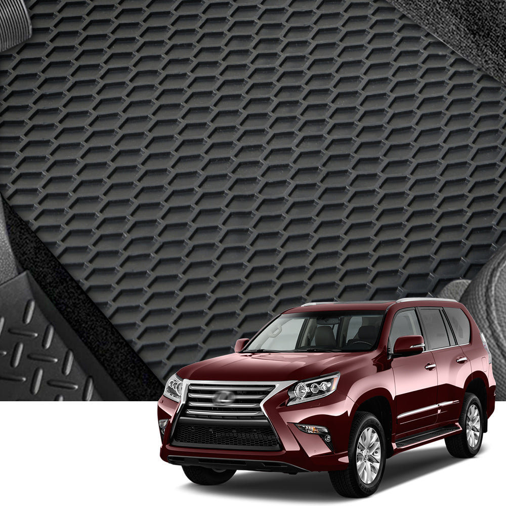 2013-2023 Toyota 4Runner / Lexus GX460 Rubber Floor Mats 3PC - Black