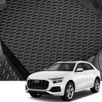 2019-2024 Audi Q8 All Weather Rubber Floor Mats 3PC - Hex Style