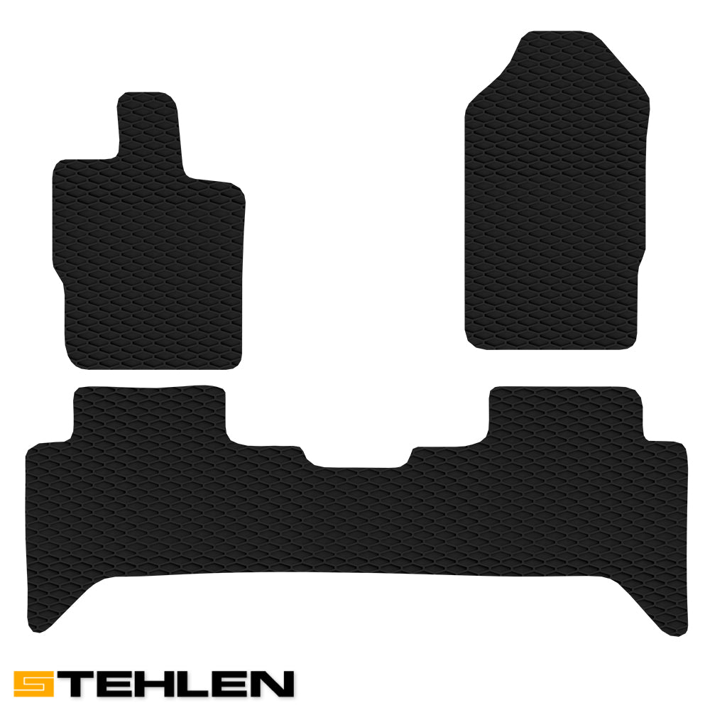 2019-2023 Ford Ranger Crew Cab All Weather Floor Mats 3PC - Black
