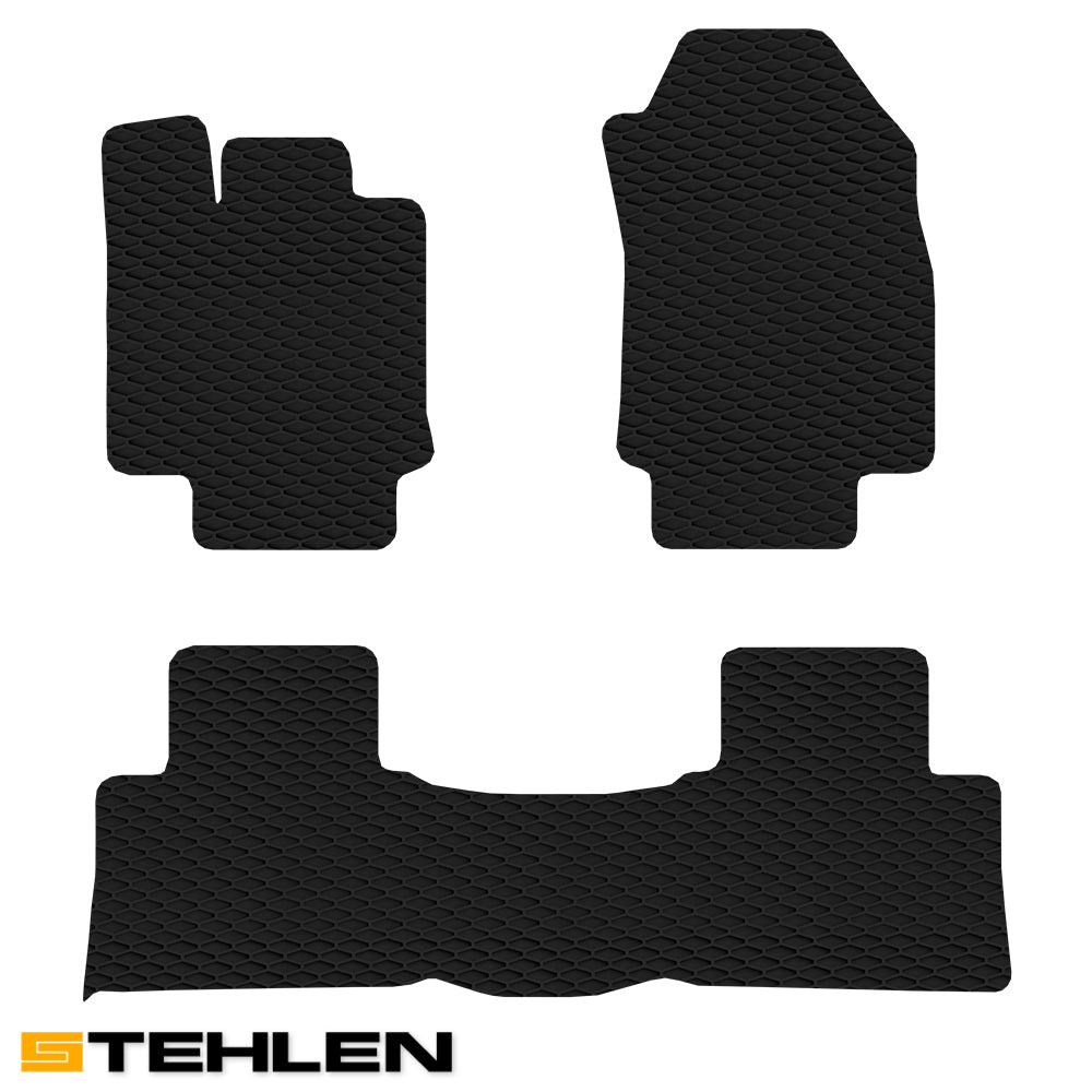 2019-2023 Toyota RAV4 All Weather Rubber Floor Mats 3PC - Black