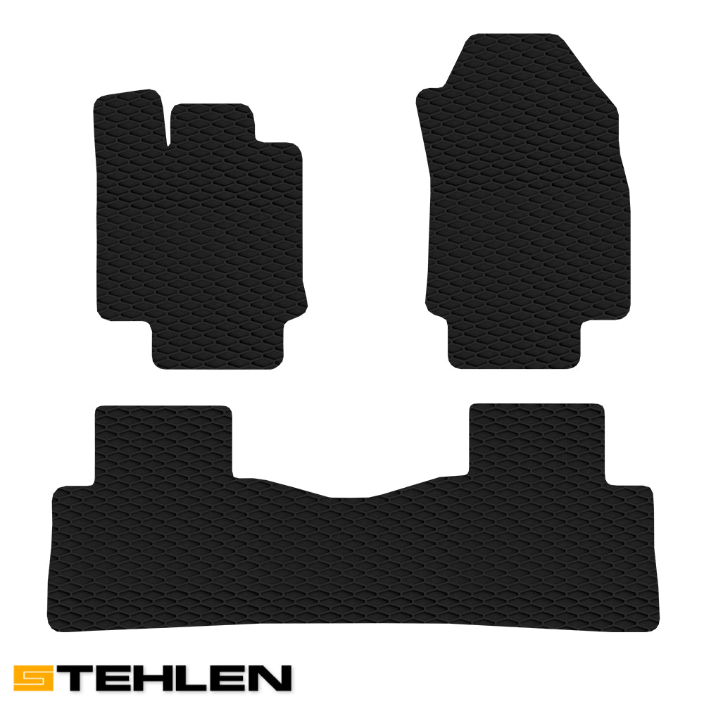 2021-2023 Toyota RAV4 Prime Rubber Floor Mats 3PC - Hex Style