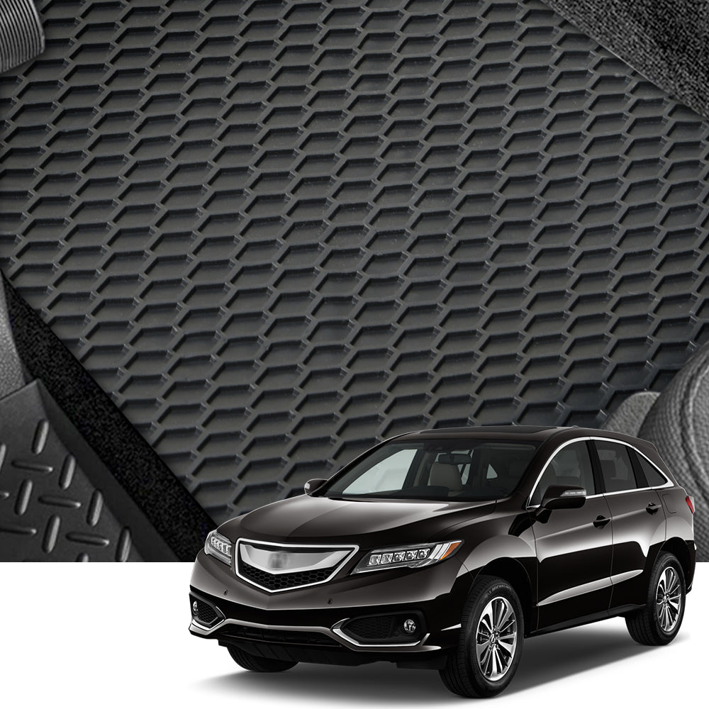 2013-2018 Acura RDX All Weather Rubber Floor Mats 3PC - Hex Style