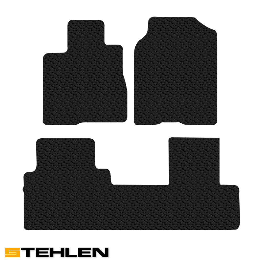 2013-2018 Acura RDX All Weather Rubber Floor Mats 3PC - Hex Style