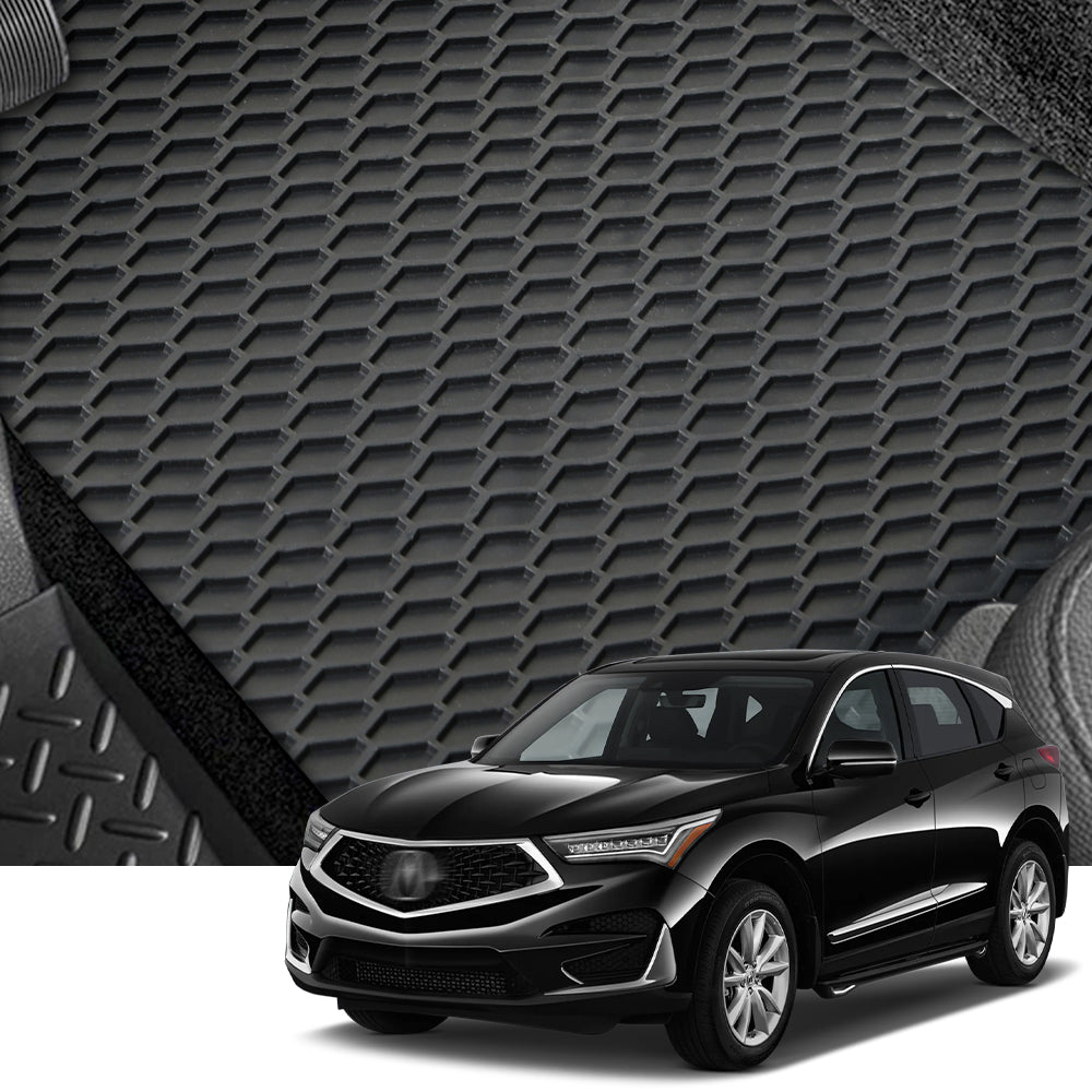 2019-2021 Acura RDX All Weather Rubber Floor Mats 3PC - Black
