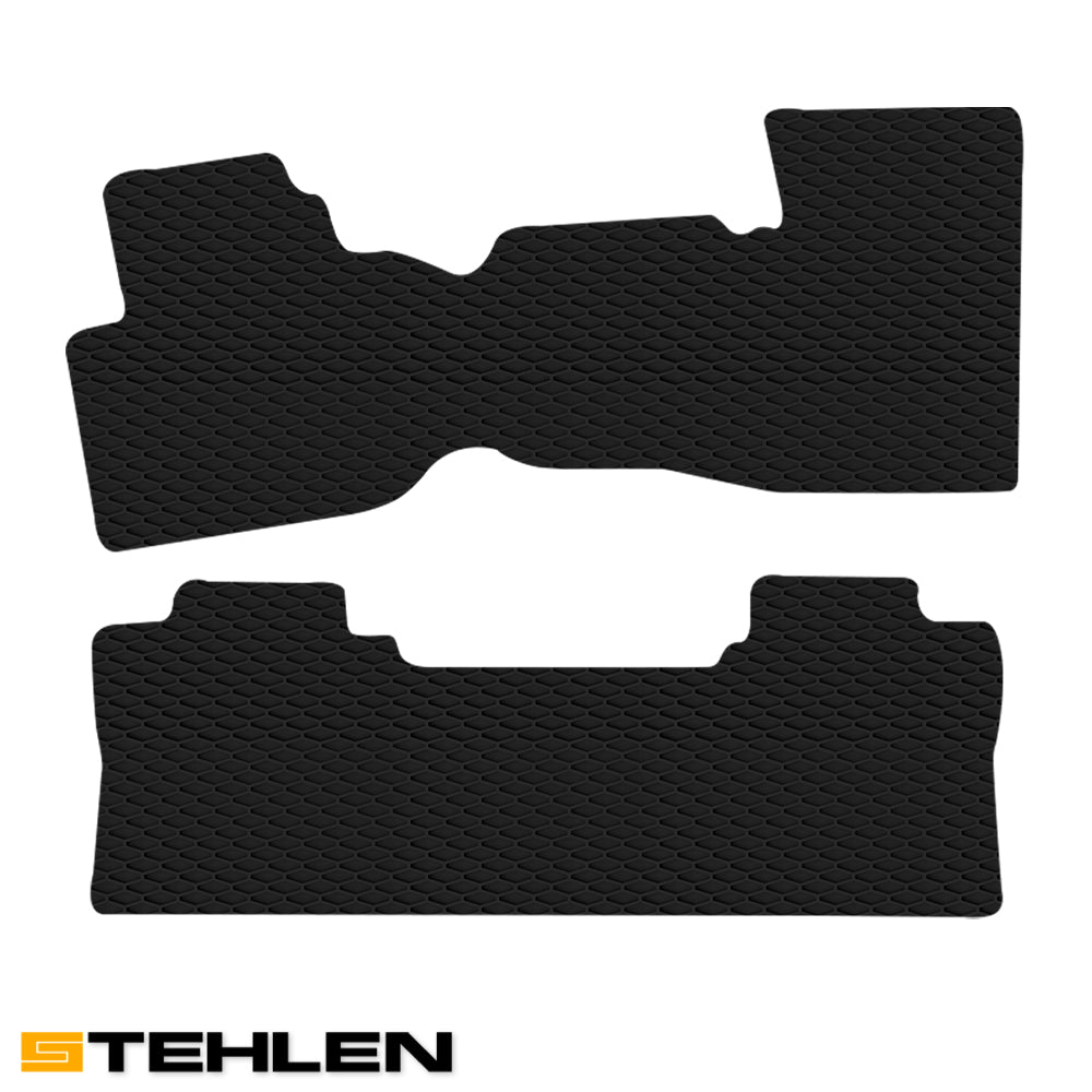 2014-2019 Silverado/Sierra Crew Cab Rubber Floor Mats 2PC Black