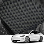 2021-2023 Tesla Model 3 Long Range Custom Rubber Floor Mats 3PC