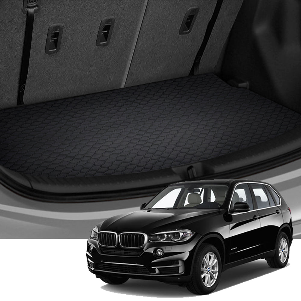 2014-2018 BMW X5 Hex Style Rubber Trunk Mat (Black) - Custom Fit