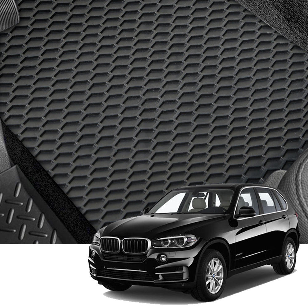 2014-2018 BMW X5 All Weather Rubber Floor Mats 3PC - Hex Style