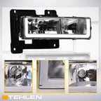 1988-2000 Chevrolet C/K Pickup Crystal Headlights w/ LED Bar - Chrome