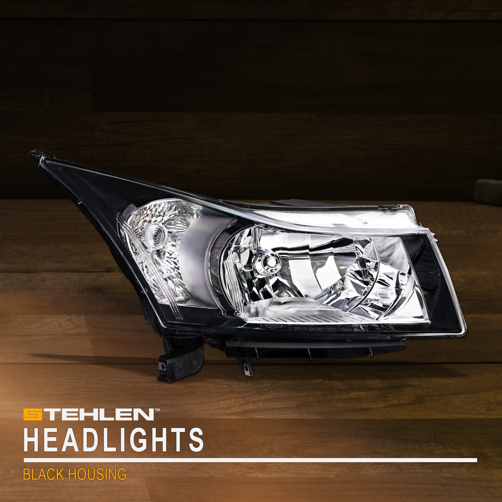 2011-2016 Chevrolet Cruze Crystal Headlights Chrome - JDM Style