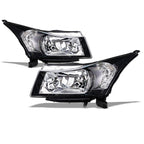 2011-2016 Chevrolet Cruze Crystal Headlights Chrome - JDM Style