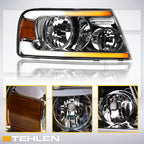 04-08 Ford F-150 Crystal Headlights Sequential LED Signal - Chrome