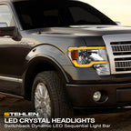09-14 Ford F-150 Crystal LED Headlights Sequential Signal - Chrome