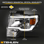 09-14 Ford F-150 Crystal LED Headlights Sequential Signal - Chrome