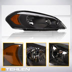 2006-2016 Chevrolet Impala/Monte Carlo LED Crystal Headlights - Black