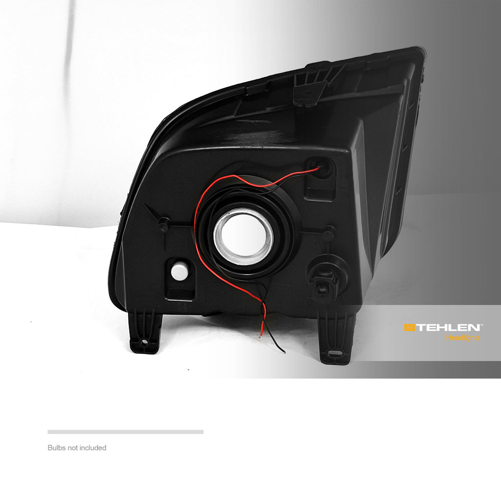 2005-2009 Ford Mustang Crystal Headlights w/ LED Halo - Chrome