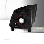 2005-2009 Ford Mustang Crystal Headlights w/ LED Halo - Chrome