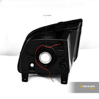 2005-2009 Ford Mustang Crystal Headlights w/ LED Halo - Chrome