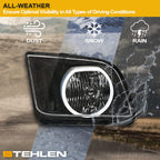 05-09 Ford Mustang Chrome LED Halo Crystal Headlights - FDMT05A1.03
