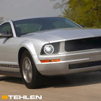 05-09 Ford Mustang Chrome LED Halo Crystal Headlights - FDMT05A1.03