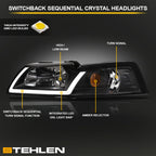 99-04 Ford Mustang Crystal Headlights Sequential LED Turn Signal