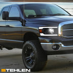 06-09 Dodge Ram Black Crystal Headlights Sequential LED Turn Signal