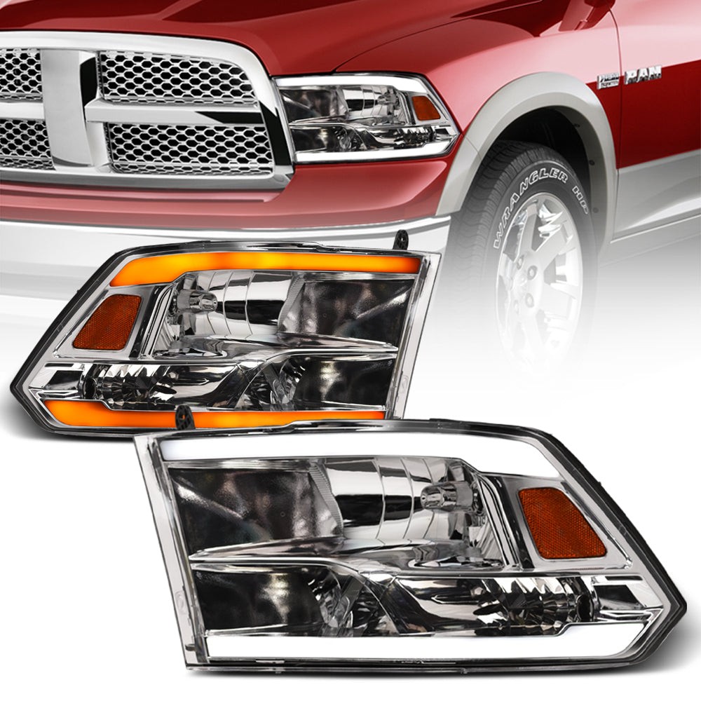 2009-2024 Dodge Ram Crystal Headlights Sequential LED Chrome