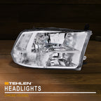 2009-2022 Dodge Ram 1500 2500 3500 Crystal Headlights - Chrome
