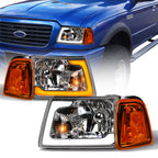 01-11 Ford Ranger Crystal Headlights w/ Sequential LED - Chrome 4PC