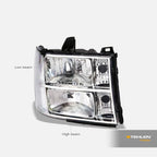 2007-2014 GMC Sierra OEM Crystal Headlights Chrome - GMSR07.04