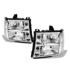 2007-2014 GMC Sierra OEM Crystal Headlights Chrome - GMSR07.04