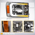 07-13 GMC Sierra 1500/2500/3500 Chrome Crystal LED Headlights