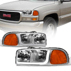 1999-2006 GMC Sierra Yukon XL LED Crystal Headlights Chrome