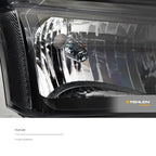 2002-2007 Chevrolet Silverado Crystal Headlight 4PC Set - Black