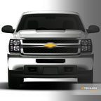 2007-2014 Chevrolet Silverado Crystal Headlights No Amber - Black