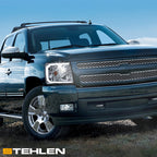 2007-2014 Chevrolet Silverado LED Crystal Headlights w/Light Bar - Chrome