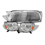 2007-2013 Chevrolet Silverado 1500 & 2008-2014 2500/3500 HD Crystal Headlights w/ Sequential LED Bar — Chrome — product view