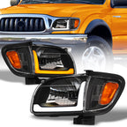 01-04 Toyota Tacoma Crystal Headlights w/ Sequential LED - Black