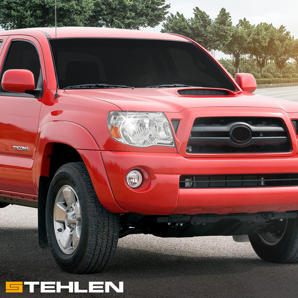 2005-2011 Toyota Tacoma Crystal Headlights Chrome w/Amber
