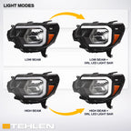 2012-2015 Toyota Tacoma LED Crystal Headlights Black - JDMA