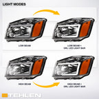 04-15 Nissan Titan Crystal Headlights w/ LED Light Bar - Chrome