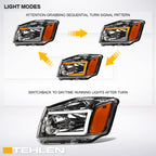 04-15 Nissan Titan Chrome Crystal Headlights Sequential LED Signal