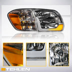05-06 Toyota Tundra Chrome Crystal Headlights w/ Sequential LED
