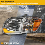 05-06 Toyota Tundra Chrome Crystal Headlights w/ Sequential LED